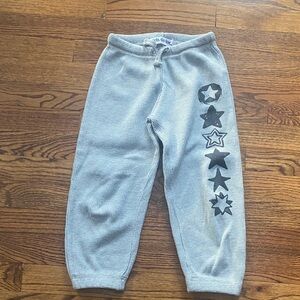 Kids Star Pattern Joggers - Light Gray